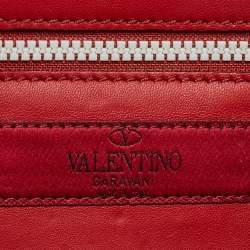 Pre Owned Valentino White Leather Rockstud Spike Belt Bag