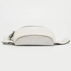 Pre Owned Valentino White Leather Rockstud Spike Belt Bag