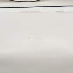 Pre Owned Valentino White Leather Rockstud Spike Belt Bag