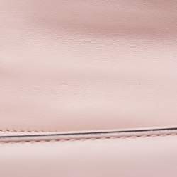 Pre Owned Valentino Light Pink Leather Mini Rockstud Glam Lock Flap Bag