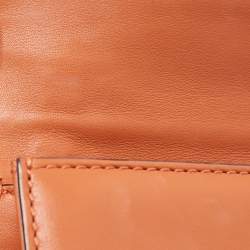 Pre Owned Valentino Tan Leather Small Rockstud Glam Lock Flap Bag
