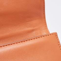 Pre Owned Valentino Tan Leather Small Rockstud Glam Lock Flap Bag