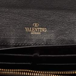 Pre Owned محفظة بسلسلة فالنتينو روكستد جلد ميتالك