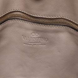 Pre Owned Valentino Transparent/Pink PVC and Leather Rockstud Naked Tote