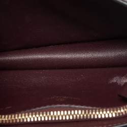 Pre Owned Valentino Dark Purple Leather Rockstud Phone Case Chain Bag
