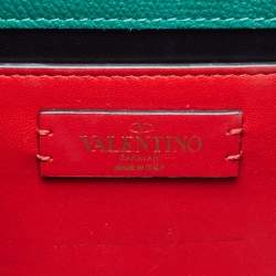 Pre Owned Valentino Green Leather VSling Shoulder Bag