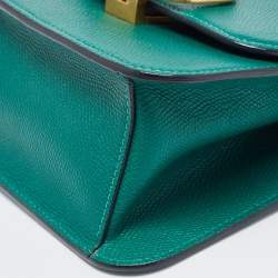 Pre Owned Valentino Green Leather VSling Shoulder Bag