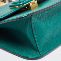 Pre Owned Valentino Green Leather VSling Shoulder Bag