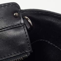 Pre Owned Valentino Black Leather Mini Rockstud Trapeze Tote