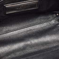 Pre Owned Valentino Black Leather Mini Rockstud Trapeze Tote