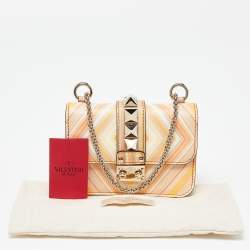 Pre Owned Valentino Multicolour Leather Mini Glam Lock Shoulder Bag