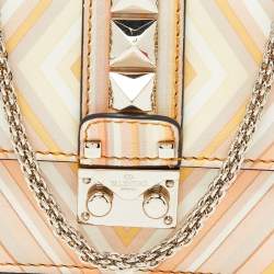 Pre Owned Valentino Multicolour Leather Mini Glam Lock Shoulder Bag