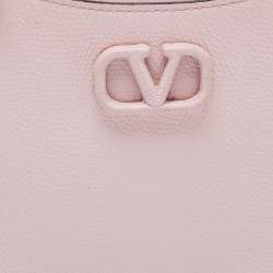 Pre Owned Valentino Pink Leather Mini VLogo Hobo