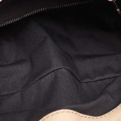 Valentino Beige/Black Leather and Watersnake Lacca Fleur Frame Satchel