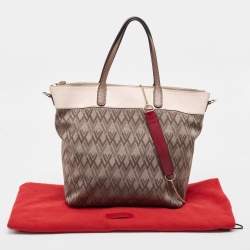 Valentino Multicolor V Print Canvas and Leather Shopper Tote