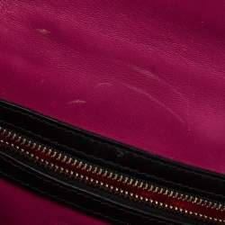 Pre Owned Valentino Pink Leather Small Rockstud Glam Lock Flap Bag