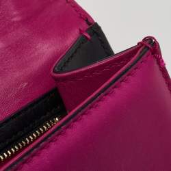 Pre Owned Valentino Pink Leather Small Rockstud Glam Lock Flap Bag