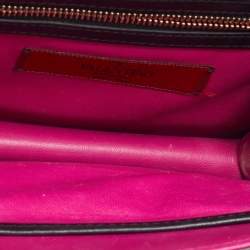 Pre Owned Valentino Pink Leather Small Rockstud Glam Lock Flap Bag
