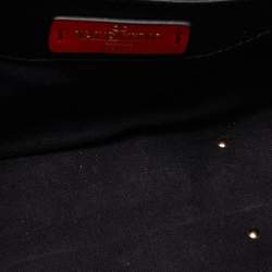 Pre Owned Valentino Black Quilted Leather Medium Candystud Top Handle Bag