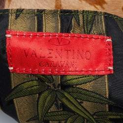 Pre Owned Valentino Brown/Black Calfhair and Suede Fringe Hobo