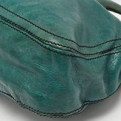 Pre Owned Valentino Green Leather Frame Satchel