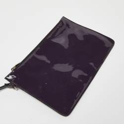 Pre Owned Valentino Purple Mesh and Patent Leather Petale Rose Shopper Tote