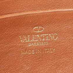 Pre Owned Valentino Brown Leather VLogo Chain Belt Bag