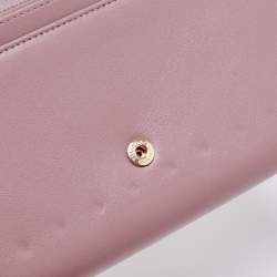 Pre Owned Valentino Purple Leather Rockstud Flap Chain Clutch