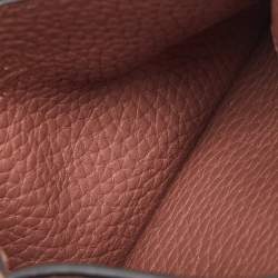 Pre Owned Valentino Brown Leather Rockstud Card Holder