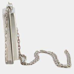 Pre Owned Valentino Haute Couture Red Enamel Evening Bag with Silver Hardware
