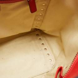 Pre Owned Valentino Red Leather Rockstud Trapeze Tote