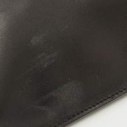 Pre Owned Valentino Black Leather Wristlet Clutch