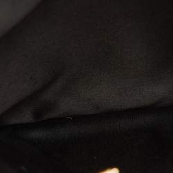 Pre Owned Valentino Black Leather Wristlet Clutch