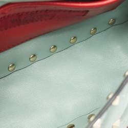 Pre Owned Valentino Multicolor Quilted Leather Small Rockstud Spike Chain Shoulder Bag