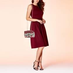 Pre Owned Valentino Multicolor Quilted Leather Small Rockstud Spike Chain Shoulder Bag