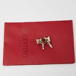 Pre Owned Valentino Multicolor Chevron Leather and Canvas Rockstud Crossbody Bag