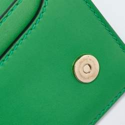 Pre Owned Valentino Green Leather Va Va Voom Pochette Bag