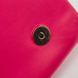 Pre Owned Valentino Pink Leather Rockstud Va Va Voom Chain Clutch