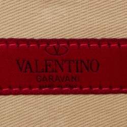 Pre Owned Valentino Pink Leather Rockstud Va Va Voom Chain Clutch