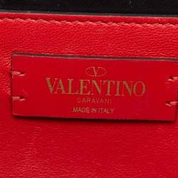Pre Owned Valentino Burgundy Leather Small VSling Shoulder Bag