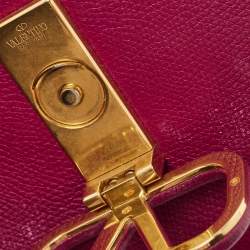 Pre Owned Valentino Burgundy Leather Small VSling Shoulder Bag