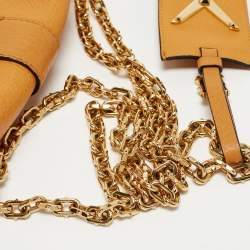 Pre Owned Valentino Mustard Yellow Leather Medium B-Rockstud Shoulder Bag