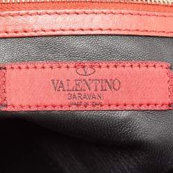 Pre Owned Valentino Tricolor Leather Medium Mime Top Handle Bag