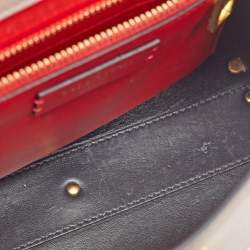 Pre Owned Valentino Beige Leather Small VSling Top Handle Bag