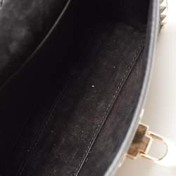 Pre Owned Valentino Black Leather Rockstud Flap Crossbody Bag