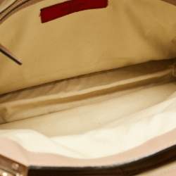 Valentino Beige Leather Rockstud Slim Top Handle Bag