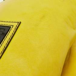 Pre Owned Valentino Yellow Leather Petale Rose Shoulder Bag