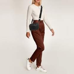 Pre Owned Valentino Black Leather VSling Crossbody Bag