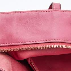 Pre Owned Valentino Pink Leather Studded Zip Tote