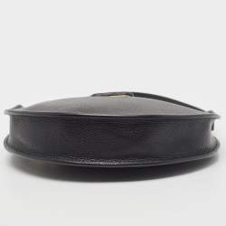 Pre Owned Valentino Black Leather Mini VLogo Hobo